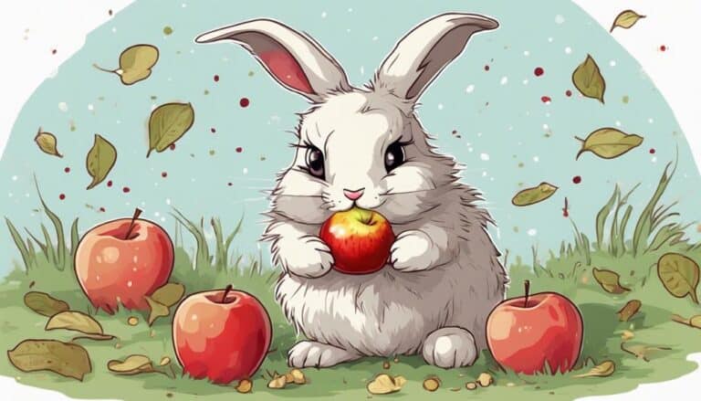 bunnies and apple cores