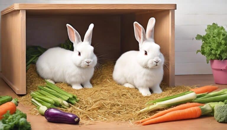 bunnies sharing litter box