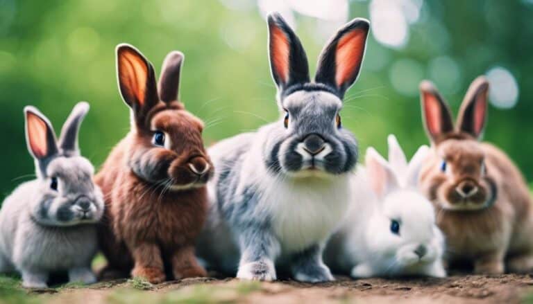 bunnies with colorful eyes