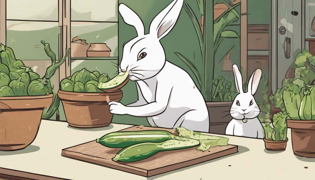 bunny safety with zucchini