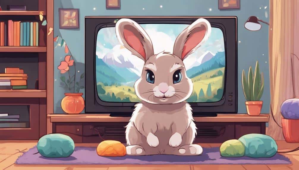 rabbits enjoy watching television