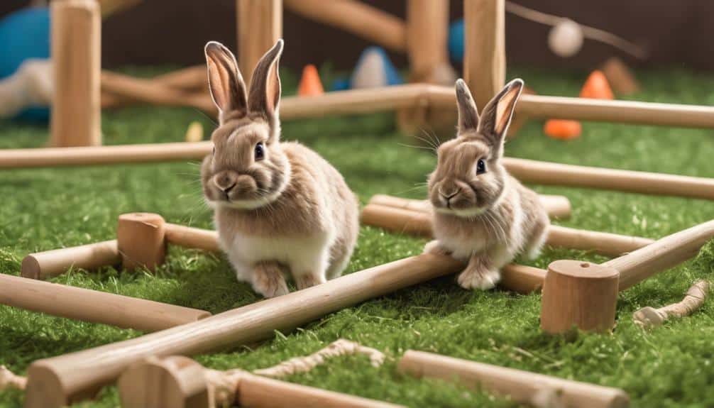 rabbits mastering obstacle courses