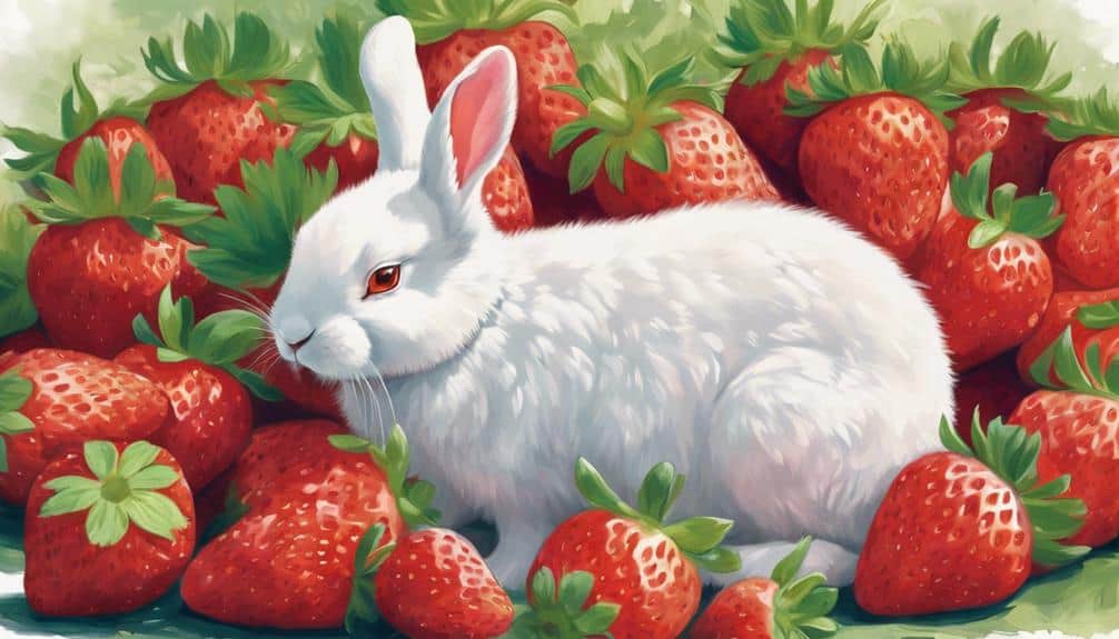 strawberries are bunny treat