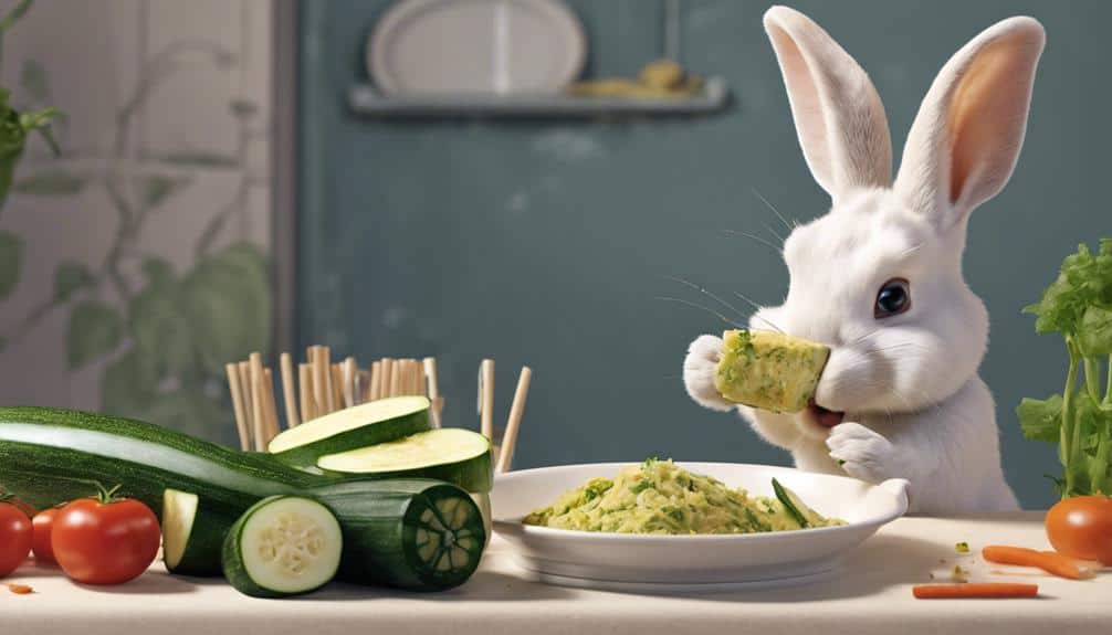 zucchini loving bunny under surveillance