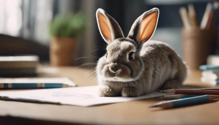 drawing a cute rabbit