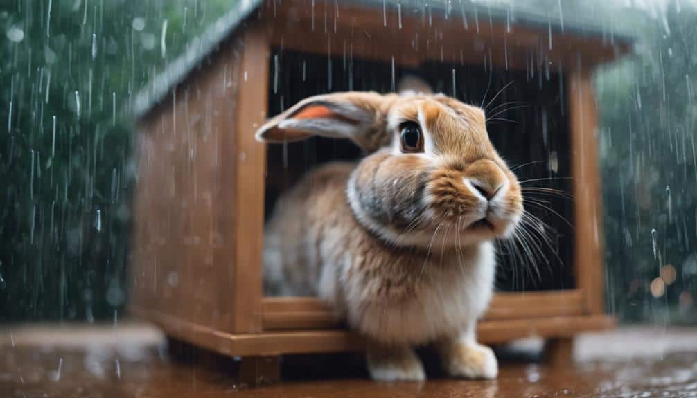 protects rabbits from rain