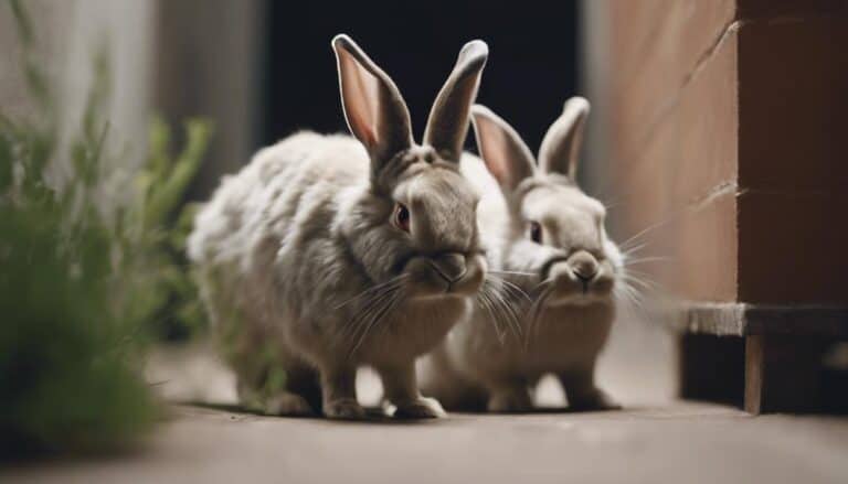 rabbit shows fear signs