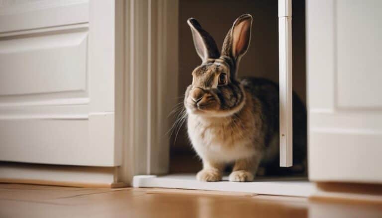rabbit uses cat door