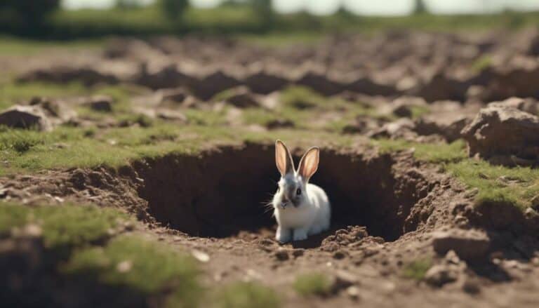 rabbits dig drainage tunnels