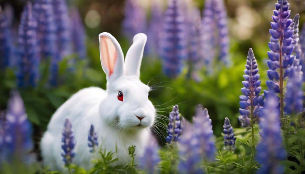 rabbits love lupine flowers