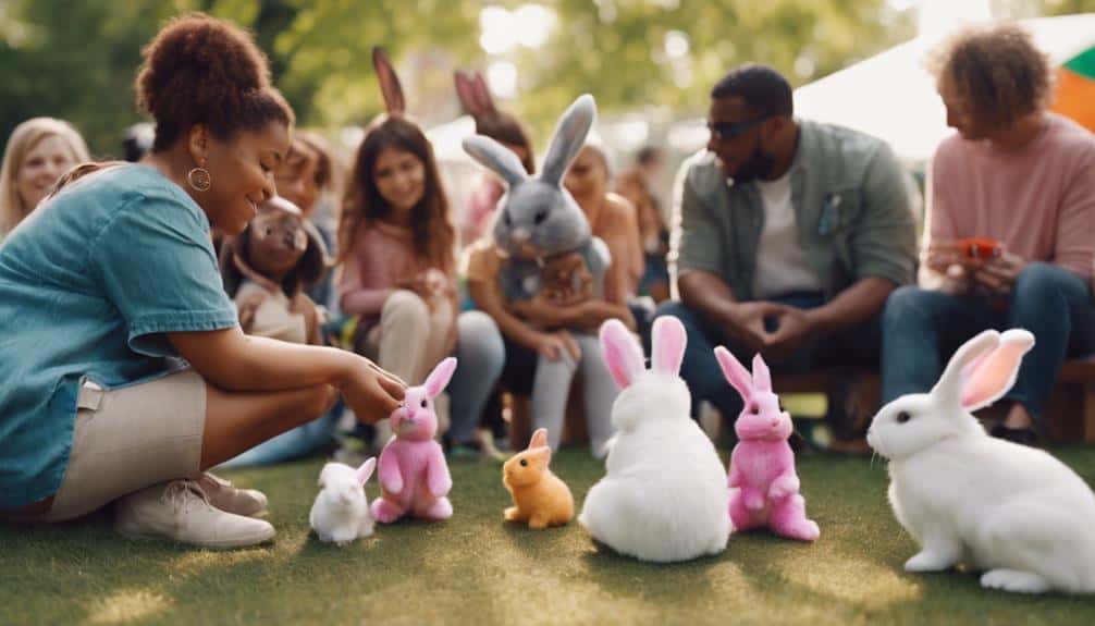 socializing rabbits in groups