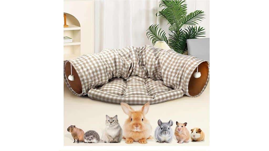 collapsible rabbit tunnel bed