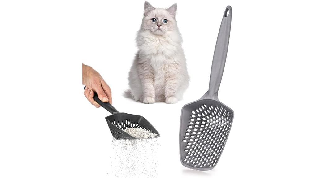 gray hanging handle scoop