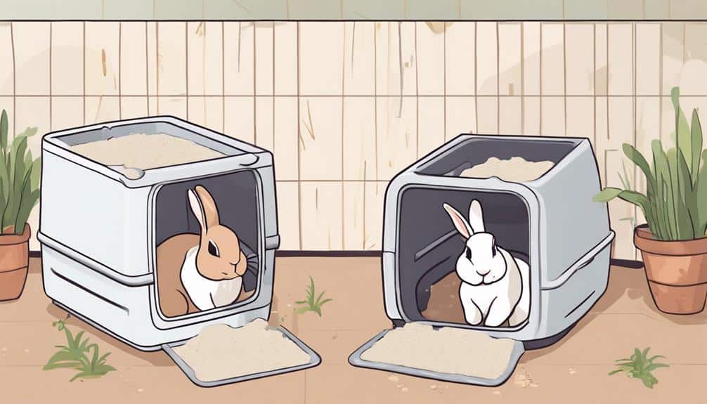 bunnies sharing living space