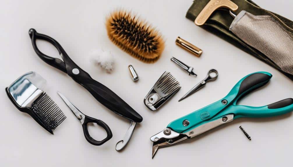 bunny grooming tool selection