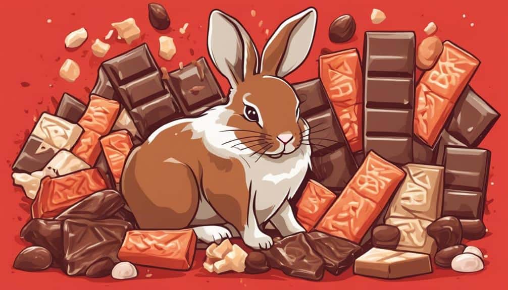 bunny safety with chocolate