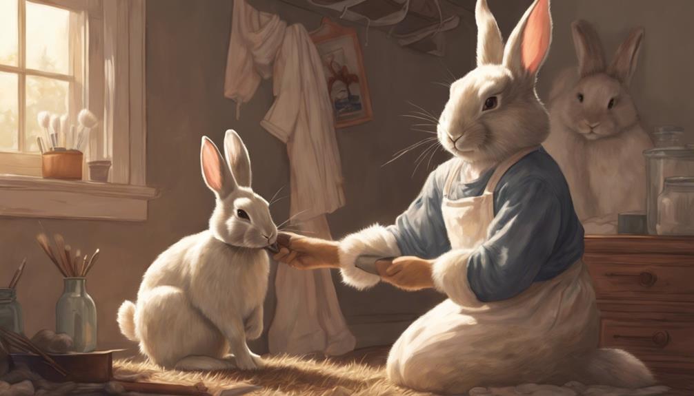 grooming pet american rabbits