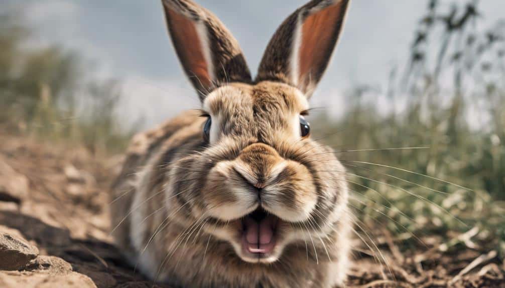 identifying bunny yawn behavior