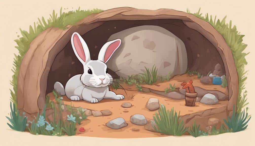 promoting burrowing behavior in bunnies