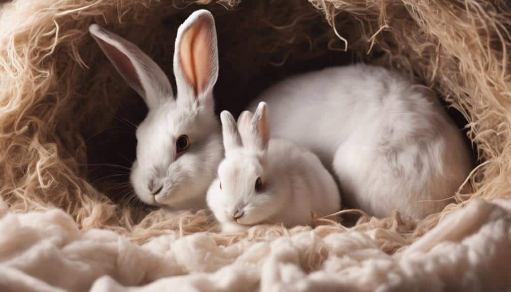 rabbit mothering and nurturing