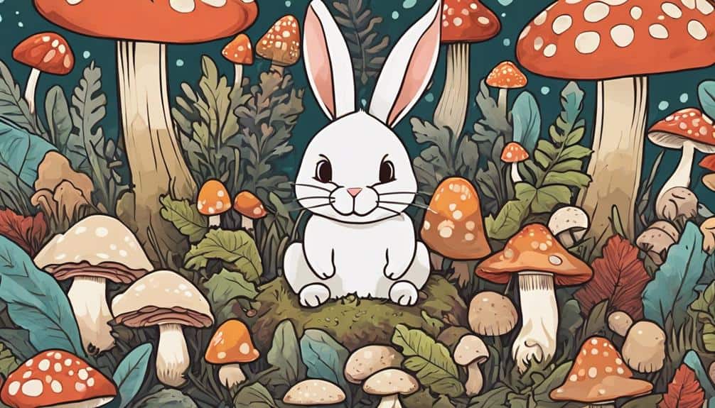 rabbits and mushrooms relationship