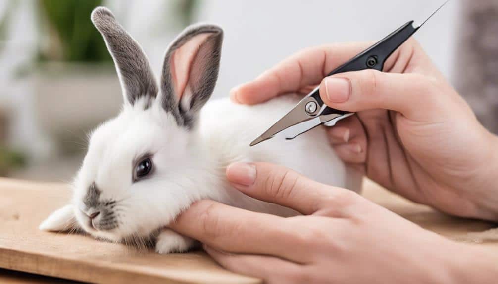 trimming bunny nails safely