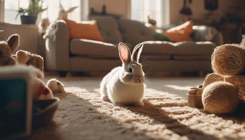 caring for rabbits inside