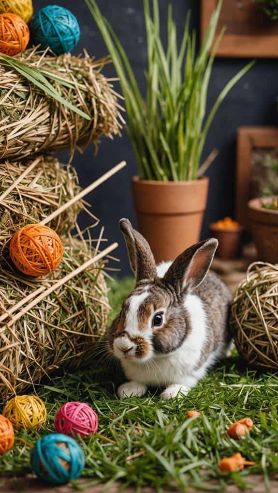 natural hay chew toys