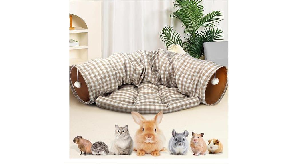 collapsible rabbit tunnel bed