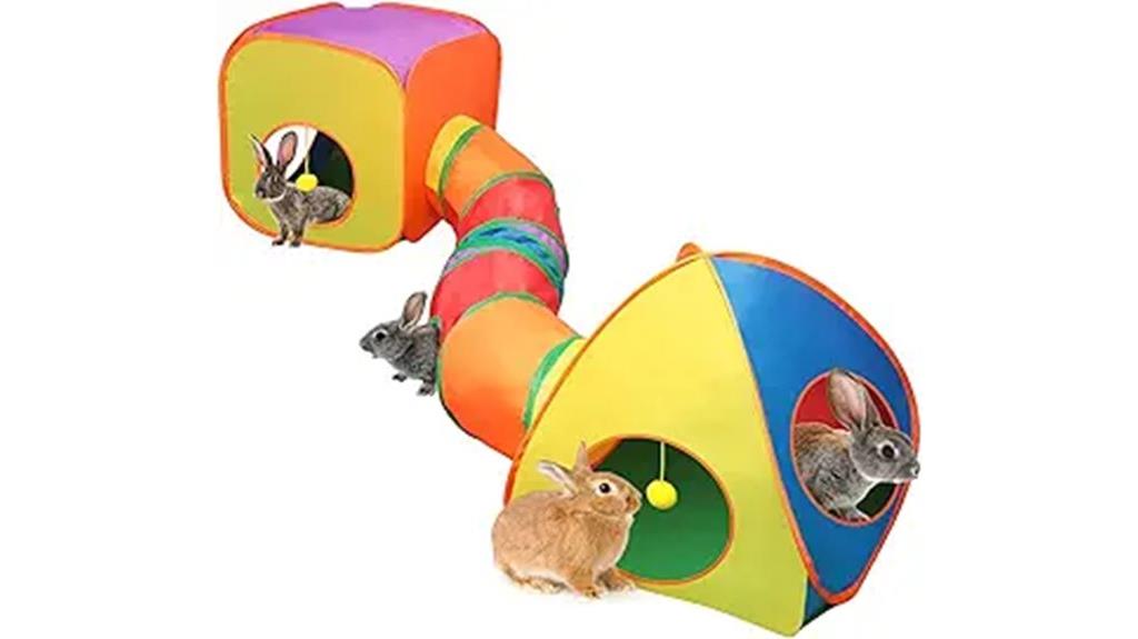 collapsible tunnel for rabbits