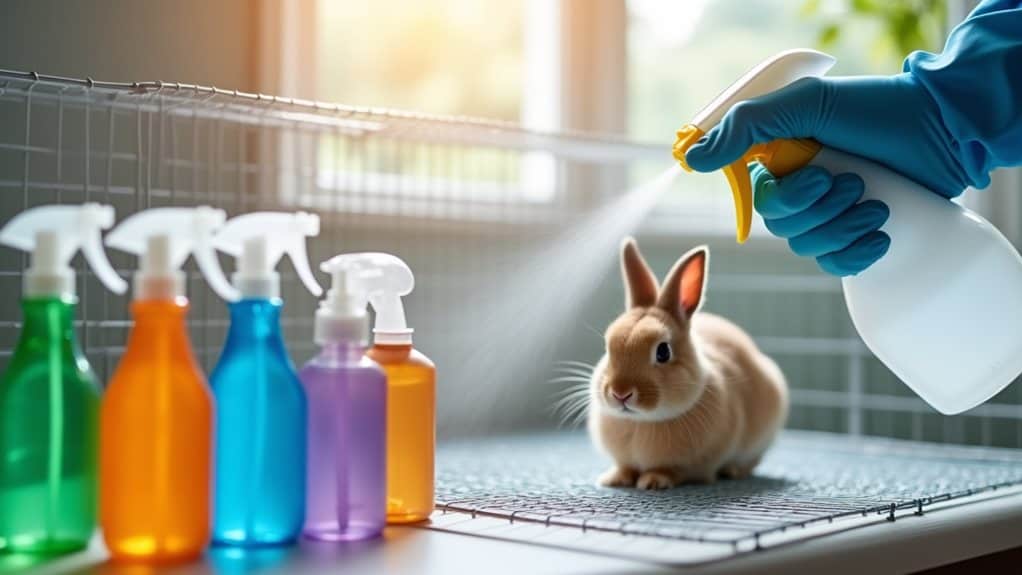 Curated visual reference: Visual Reference: 5 Best Rabbit Cage Disinfectant Sprays That Are Safe Effective